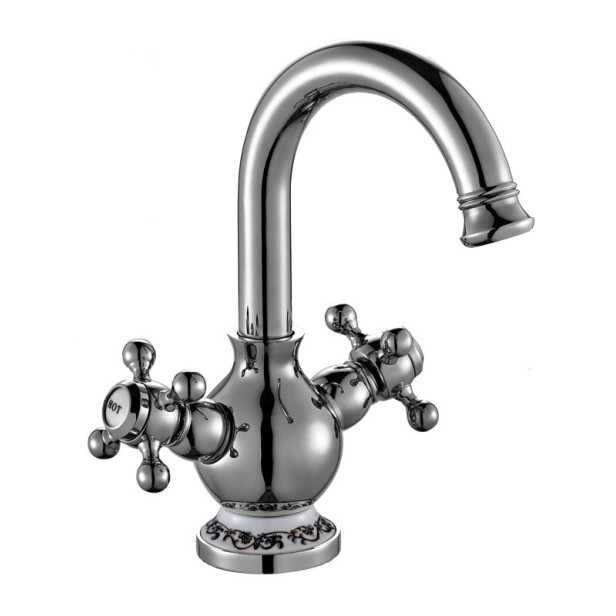 Vidal - Robinet de bassin en argent avec motif