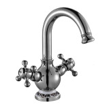 Vidal - Robinet de bassin en argent avec motif