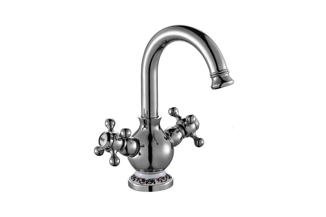 Vidal - Robinet de bassin en argent avec motif