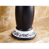 Cruz - Robinet de bassin noir avec décoration
