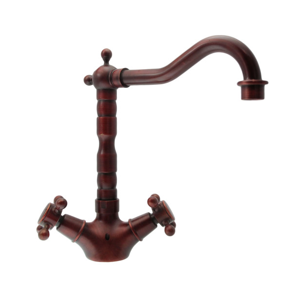Bianca Cherry - Robinet de lavabo rétro en couleur cerise foncée