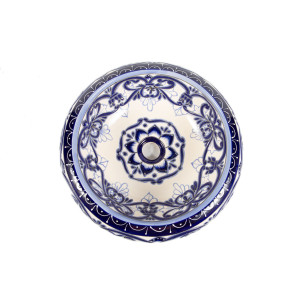 Sabina - ceramiczna umywalka zdobiona z reliefem