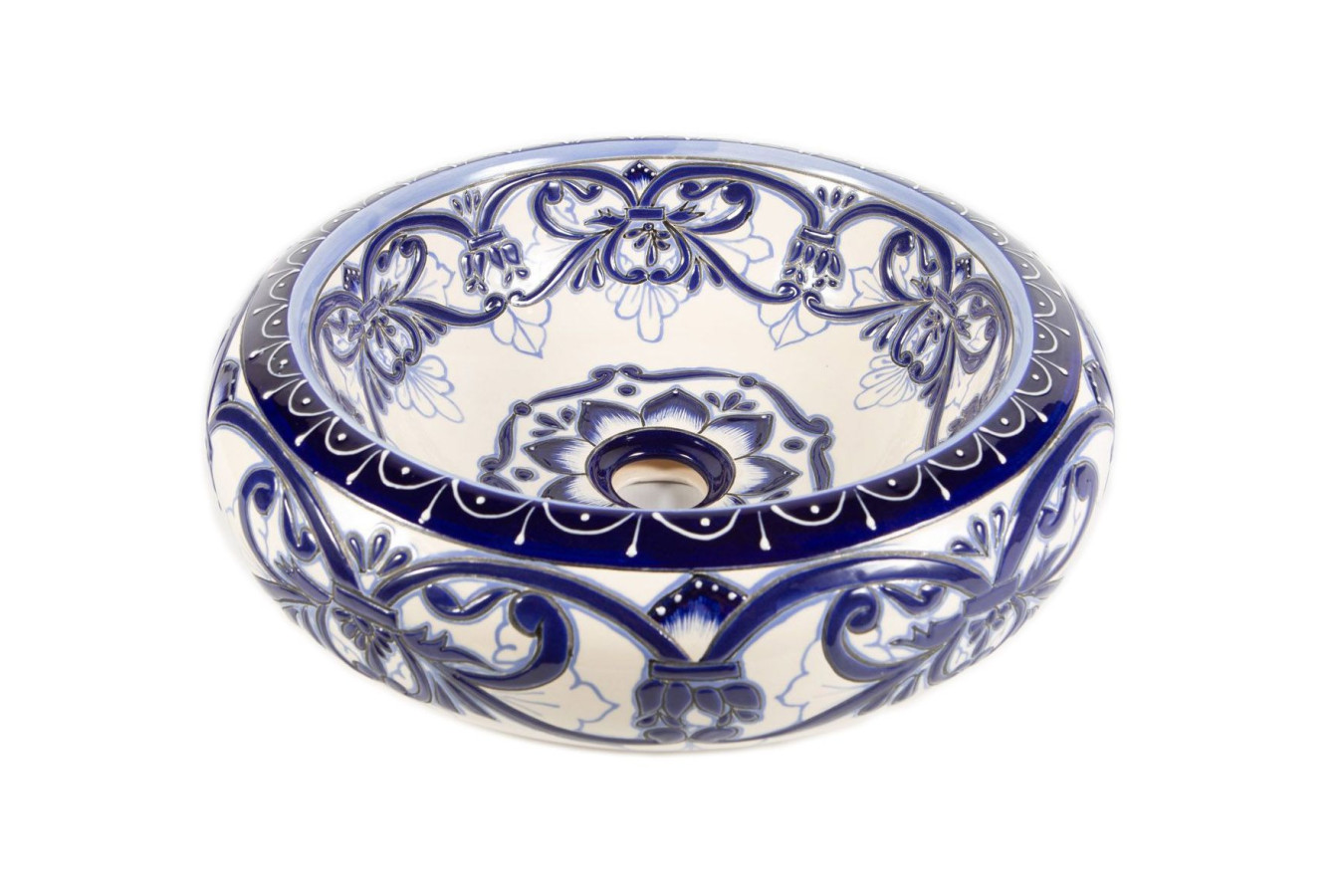 Sabina - ceramiczna umywalka zdobiona z reliefem