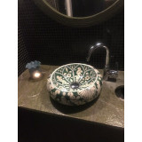 Baila - lavabo mexicain peint en vert