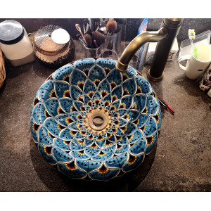 Azura - lavabo mexicain turquoise