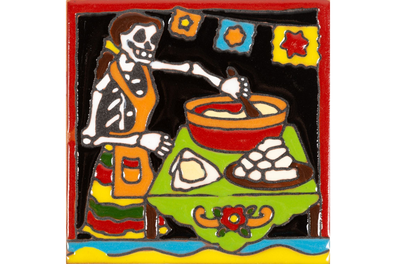 Catrina 22 - płytka ceramiczna z Meksyku
