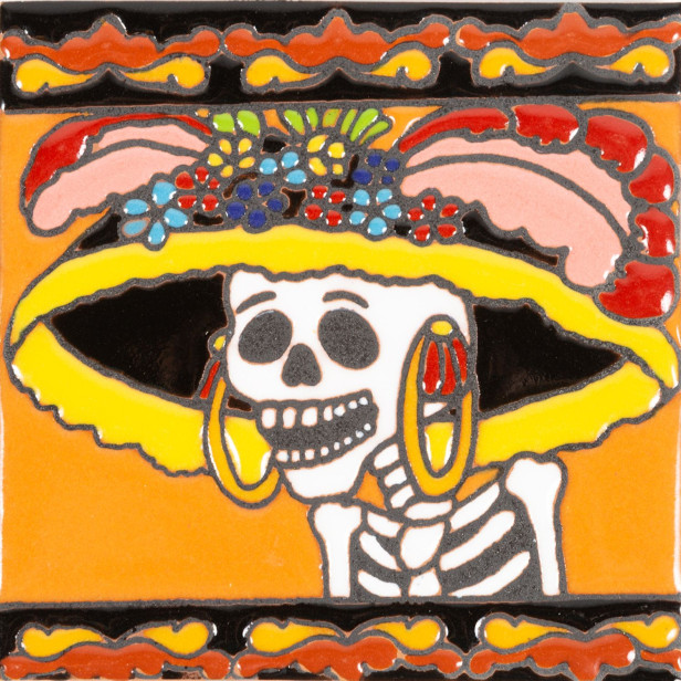 Primera Dama - Seria Catrina - ceramiczna płytka Talavera