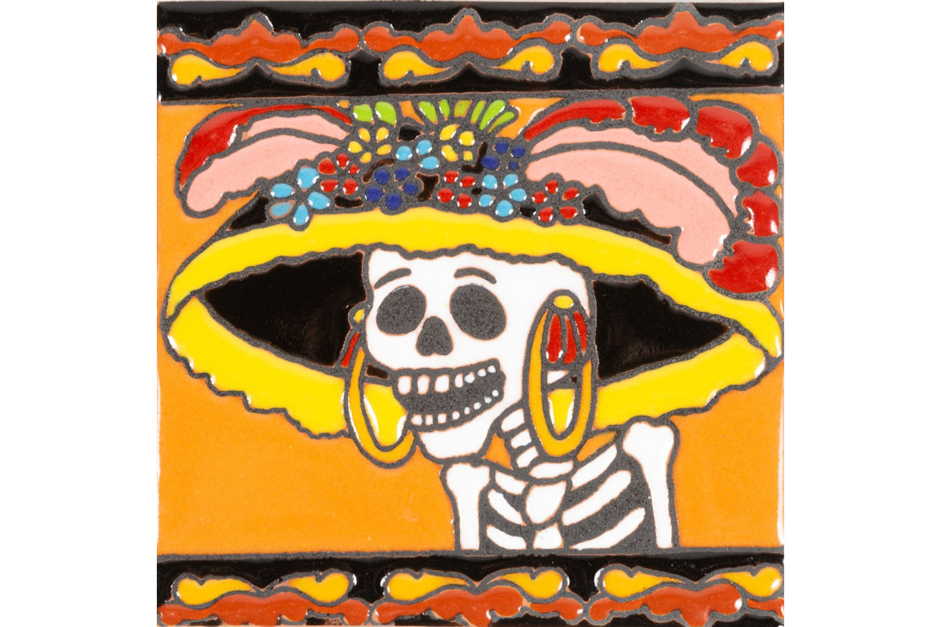 Primera Dama - Seria Catrina - ceramiczna płytka Talavera