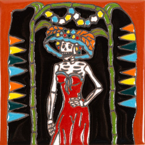 Catrina 28 - ceramiczna płytka Talavera