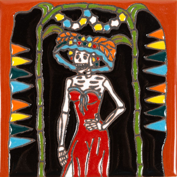 Catrina 28 - ceramiczna płytka Talavera