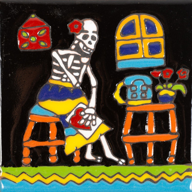Catrina 21 – ceramiczna płytka z Meksyku