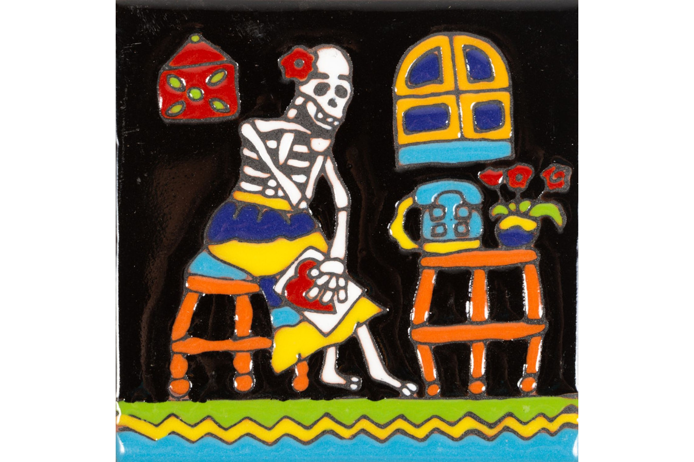 Catrina 21 – ceramiczna płytka z Meksyku
