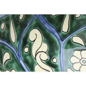 Baila - lavabo mexicain peint en vert