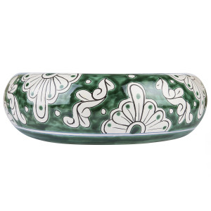 Baila - lavabo mexicain peint en vert