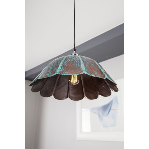Uchuva - patynowana lampa z Meksyku - czysta miedź