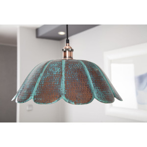 Uchuva - patynowana lampa z Meksyku - czysta miedź