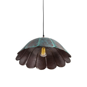 Uchuva - patynowana lampa z Meksyku - czysta miedź