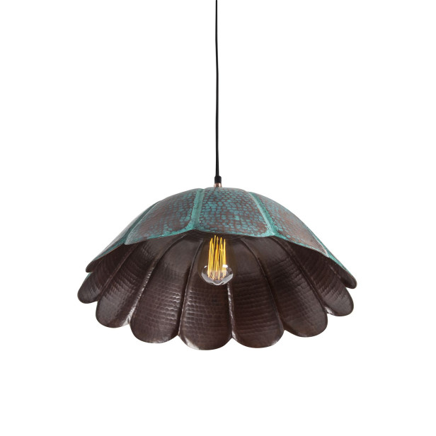 Uchuva - patynowana lampa z Meksyku - czysta miedź