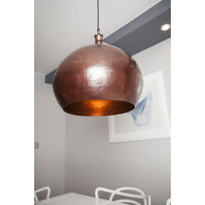 Cebolla - lampa z Meksyku patynowana - czysta miedź