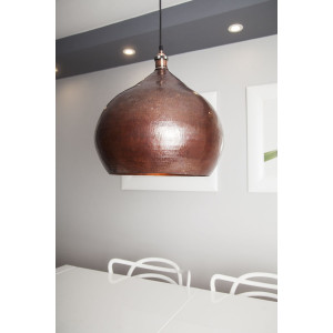 Cebolla - lampa z Meksyku patynowana - czysta miedź
