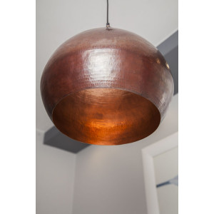 Cebolla - lampa z Meksyku patynowana - czysta miedź