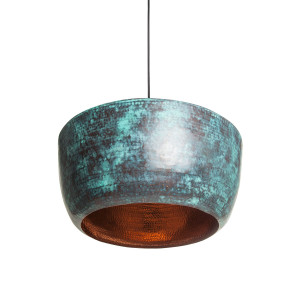 Ciruela - lampa z Meksyku patynowana - czysta miedź