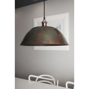 Roble - lampa z Meksyku patynowana - czysta miedź