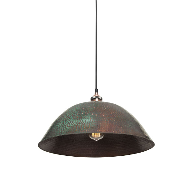 Roble - lampa z Meksyku patynowana - czysta miedź