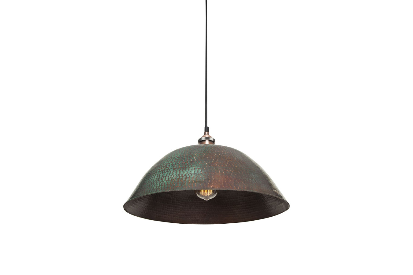 Roble - lampa z Meksyku patynowana - czysta miedź