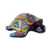 Granatowy ceramiczny żółw z Meksyku