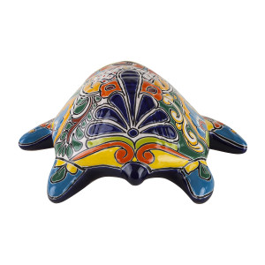 Granatowy ceramiczny żółw z Meksyku