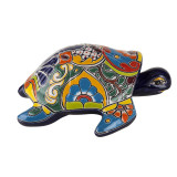 Granatowy ceramiczny żółw z Meksyku