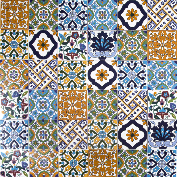 Wati - dekoracyjny patchwork z Tunezji 10 x 10 cm