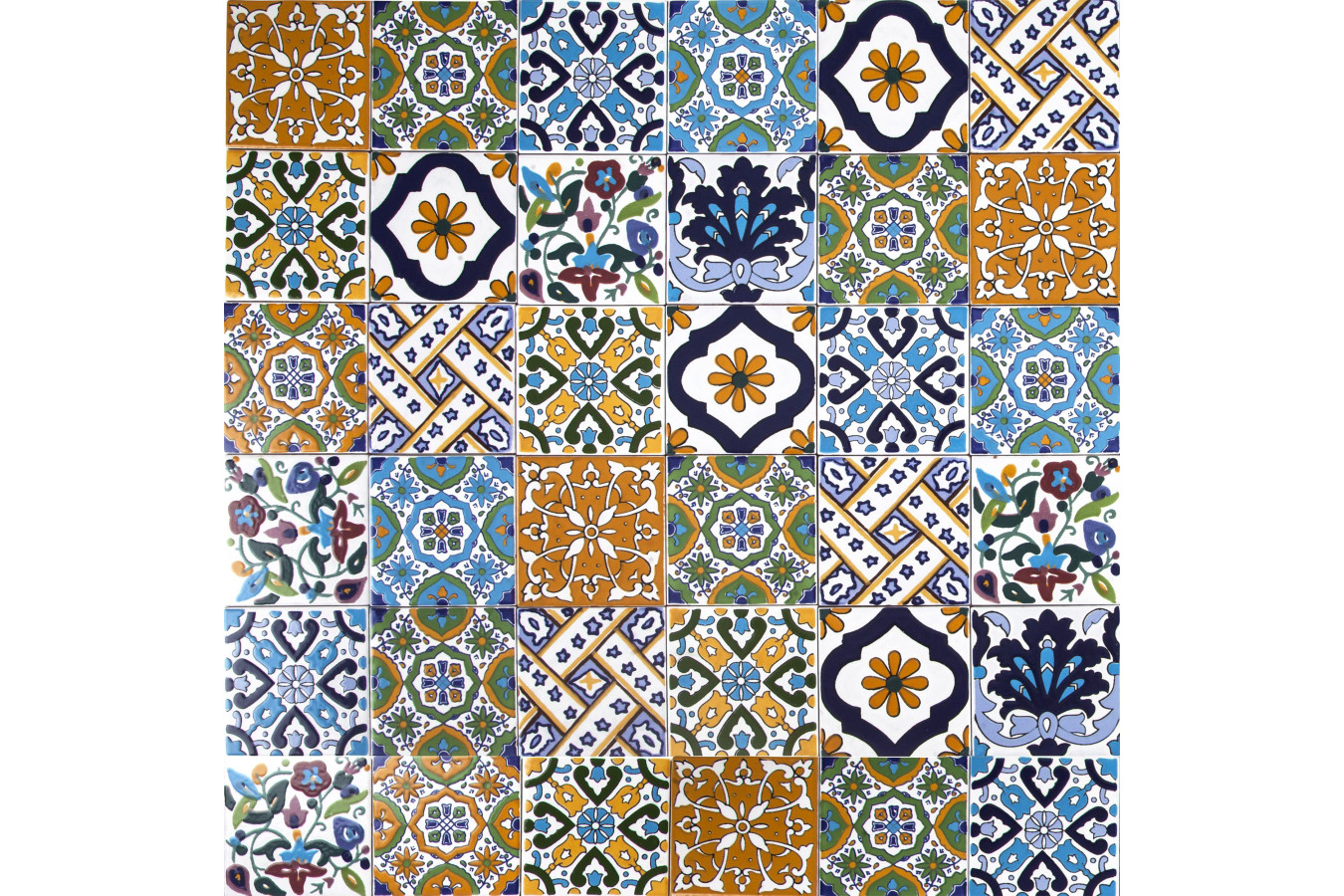 Wati - dekoracyjny patchwork z Tunezji 10 x 10 cm