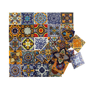 Colorido  - wielobarwny meksykański patchwork - 30 sztuk