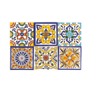 Felipe - patchwork z płytek ceramicznych z reliefem- 30 sztuk