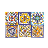 Felipe - patchwork z płytek ceramicznych z reliefem- 30 sztuk
