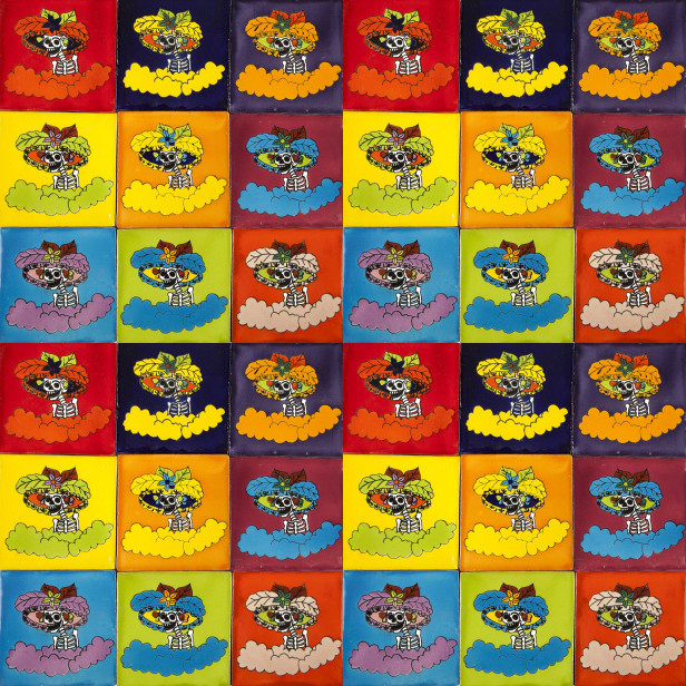 Catrinas - pop art płytki Talavera - 30 sztuk