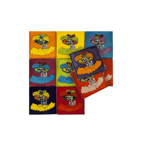 Catrinas - pop art płytki Talavera - 30 sztuk