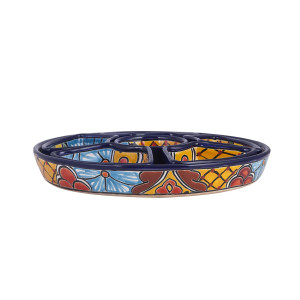Redondo - ceramiczny półmisek Talavera do przekąsek - 7 części
