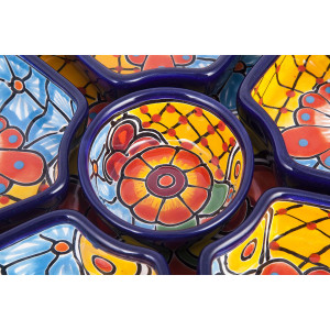 Redondo - ceramiczny półmisek Talavera do przekąsek - 7 części
