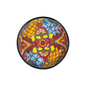 Redondo - ceramiczny półmisek Talavera do przekąsek - 7 części