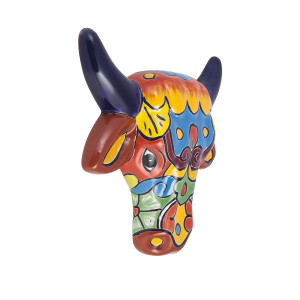 Vaca - ozdobna głowa byka - ceramika Talavera