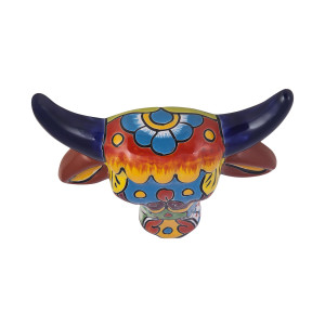Vaca - ozdobna głowa byka - ceramika Talavera