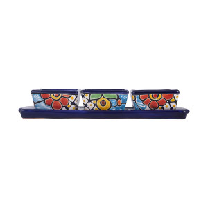 Cuadros - ceramiczny półmisek Talavera do przekąsek - 4 części