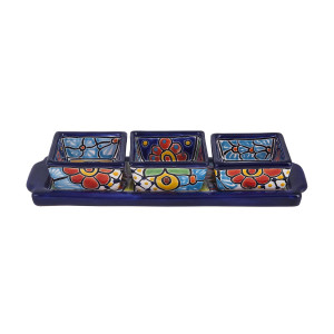 Cuadros - ceramiczny półmisek Talavera do przekąsek - 4 części
