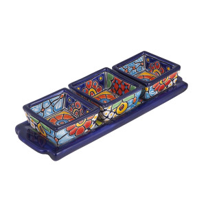 Cuadros - ceramiczny półmisek Talavera do przekąsek - 4 części