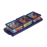 Cuadros - ceramiczny półmisek Talavera do przekąsek - 4 części