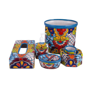 Agua - ceramiczny zestaw łazienkowy z Meksyku