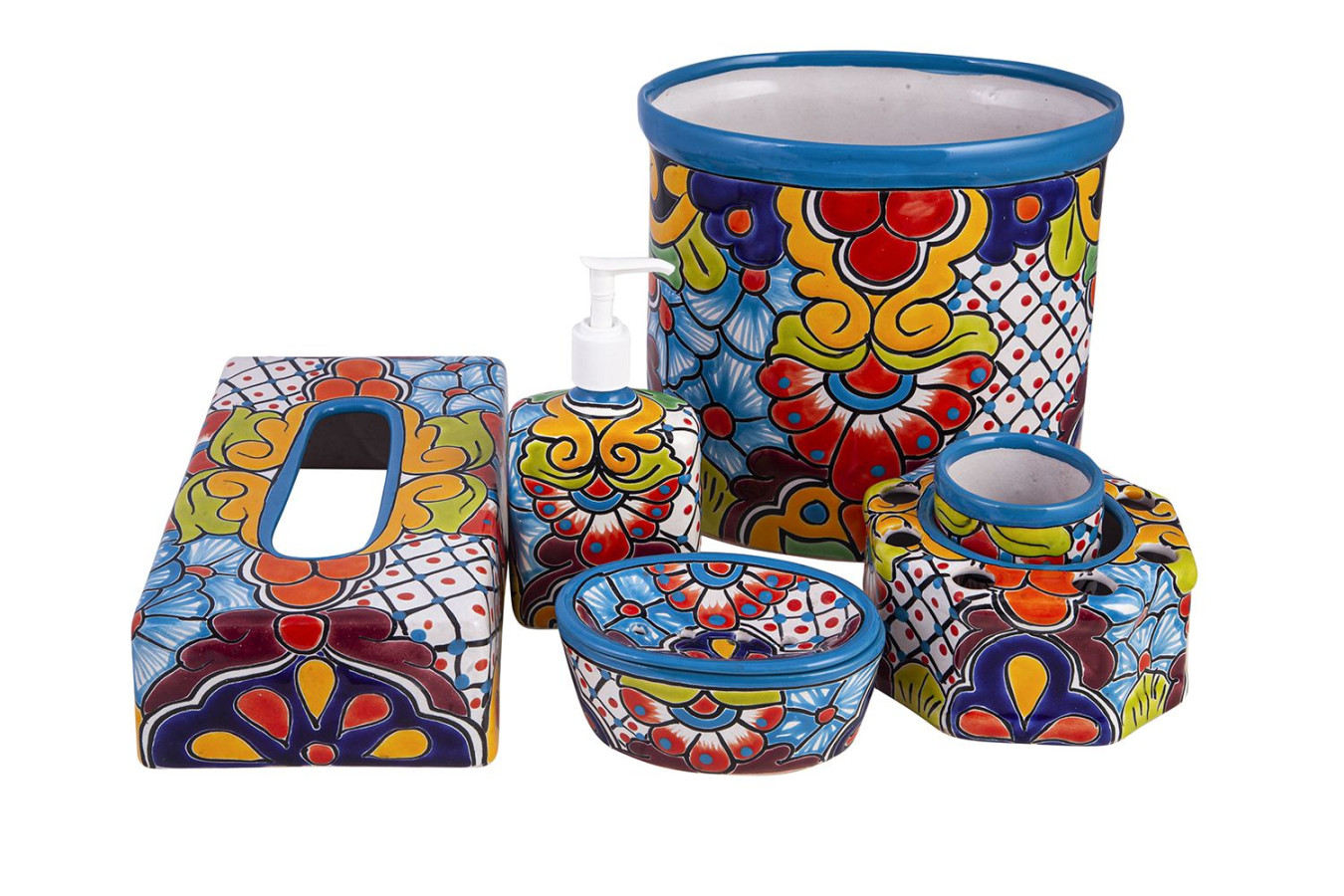 Agua - ceramiczny zestaw łazienkowy z Meksyku
